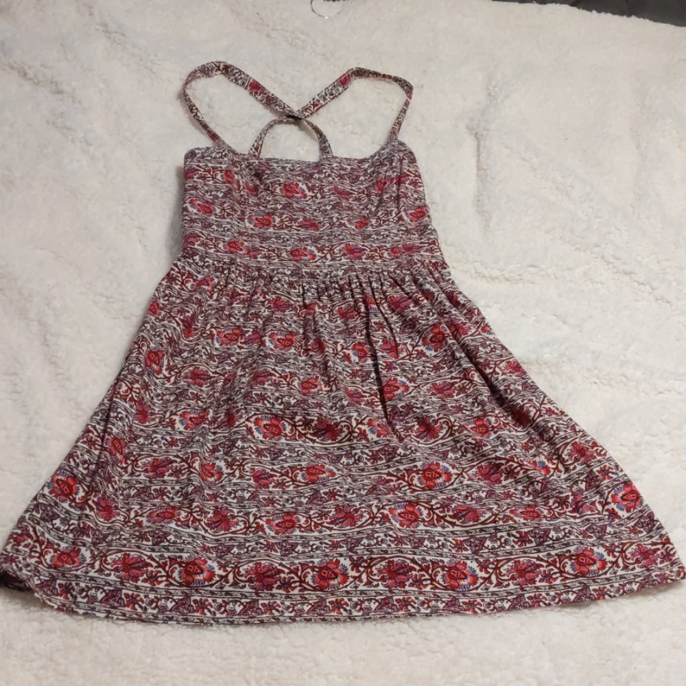 Paisley Printed Red Dress